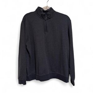 Croft & Barrow Black Zip Up Sweater High Collar Knit
